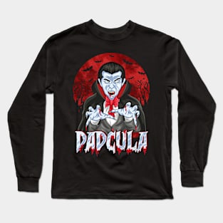 Funny Halloween Dad Dracula Costume Dadcula Long Sleeve T-Shirt